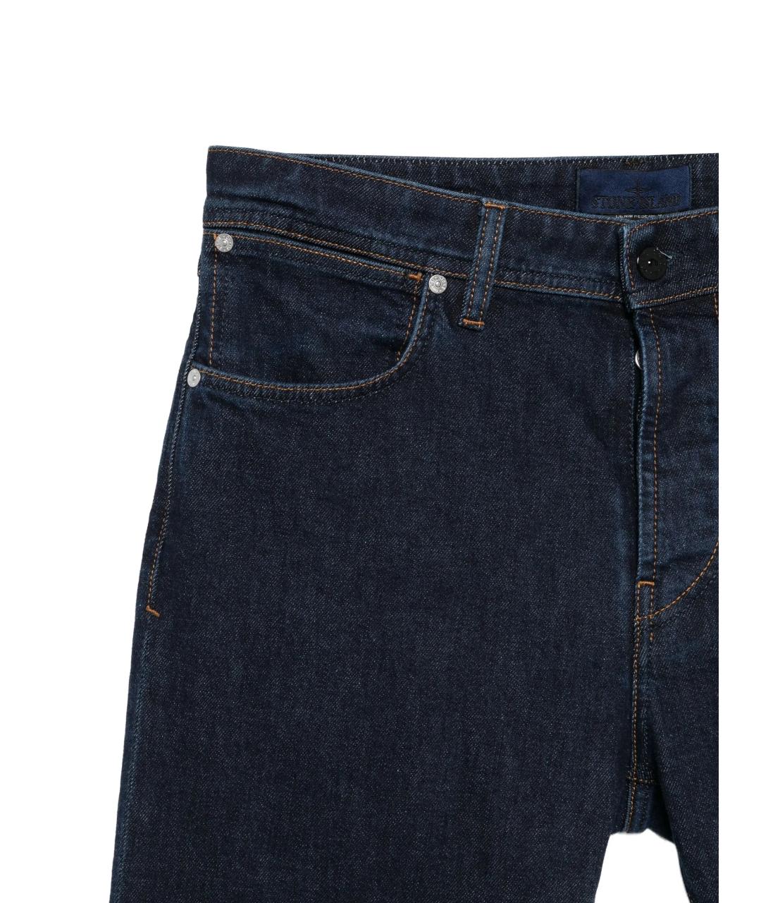 STONE ISLAND Синие хлопковые джинсы скинни, фото 3