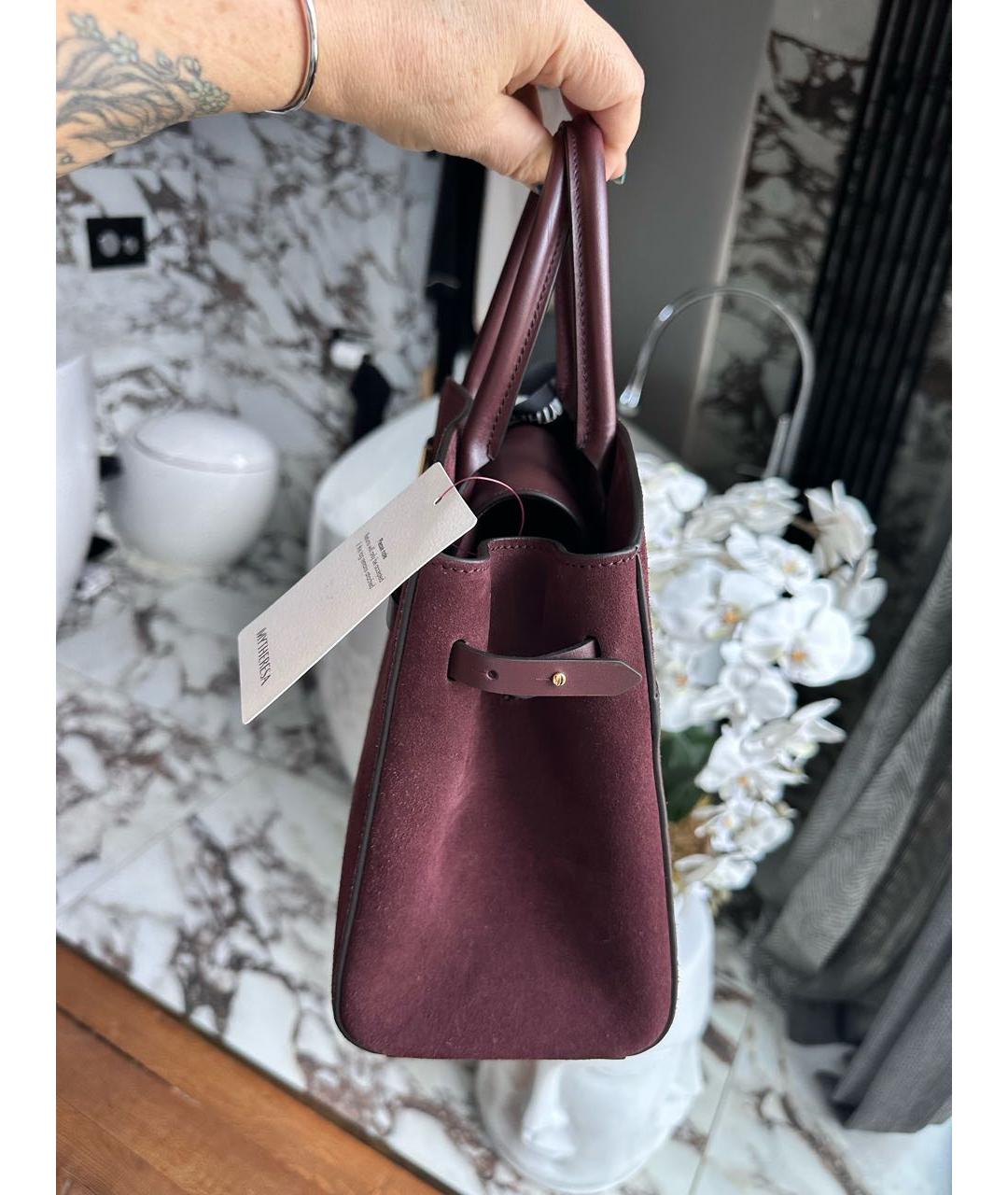 DEMELLIER Бордовая замшевая сумка через плечо, фото 6