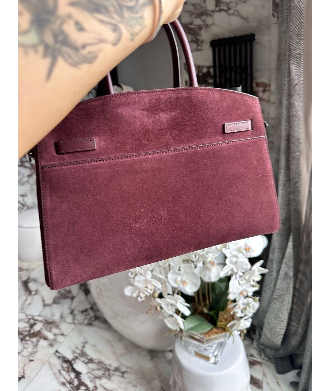 DEMELLIER Бордовая замшевая сумка через плечо, фото 7