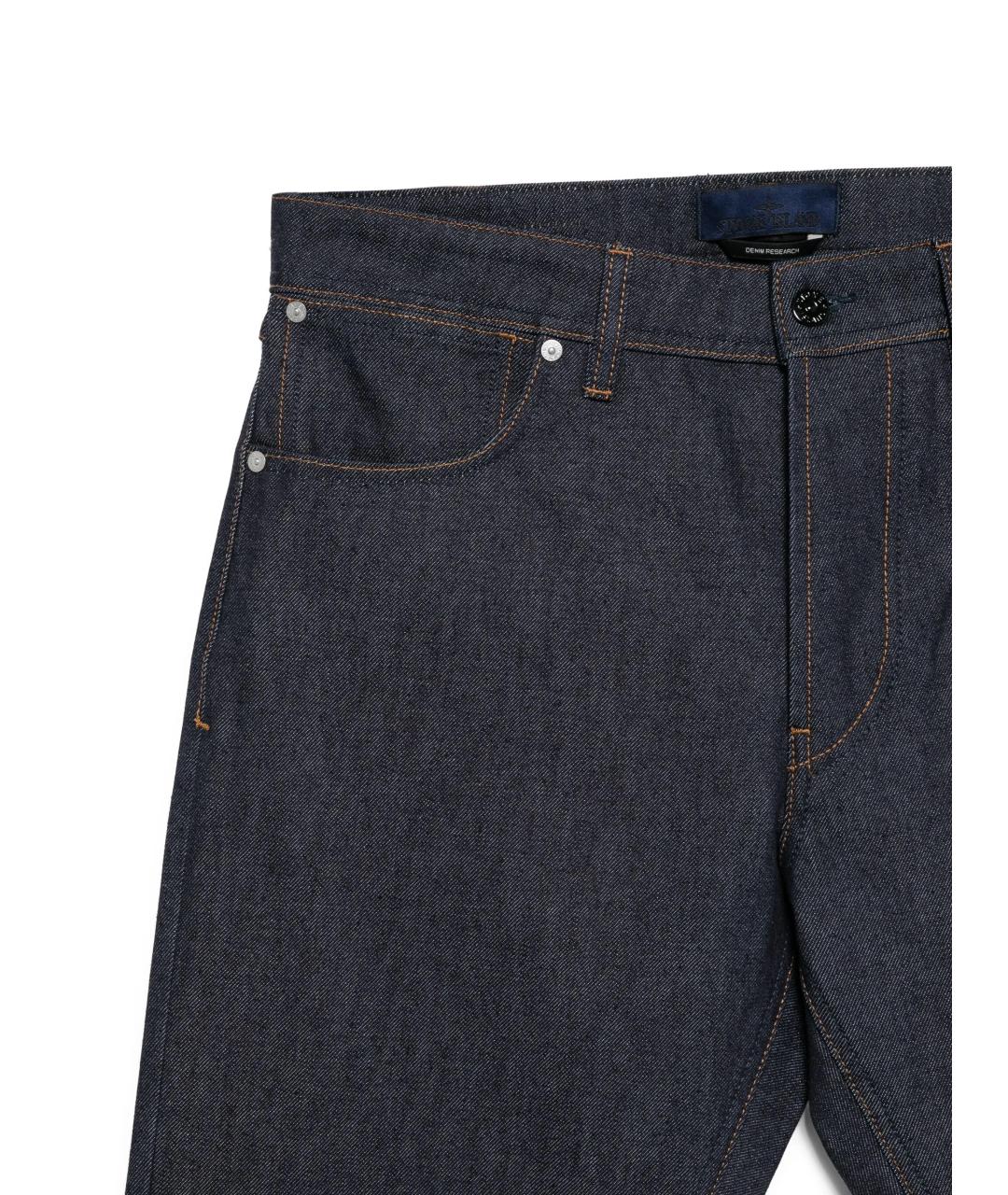 STONE ISLAND Синие прямые джинсы, фото 3