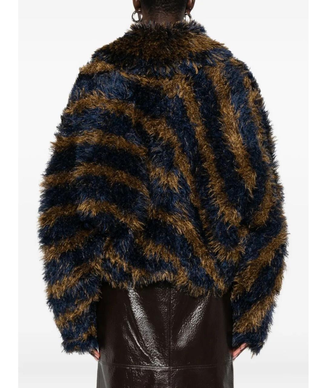 DRIES VAN NOTEN Мульти полиэстеровая шуба, фото 3