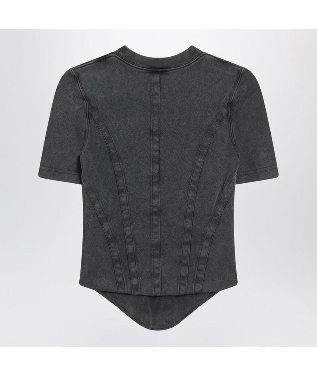 BALENCIAGA Черная хлопковая футболка, фото 2