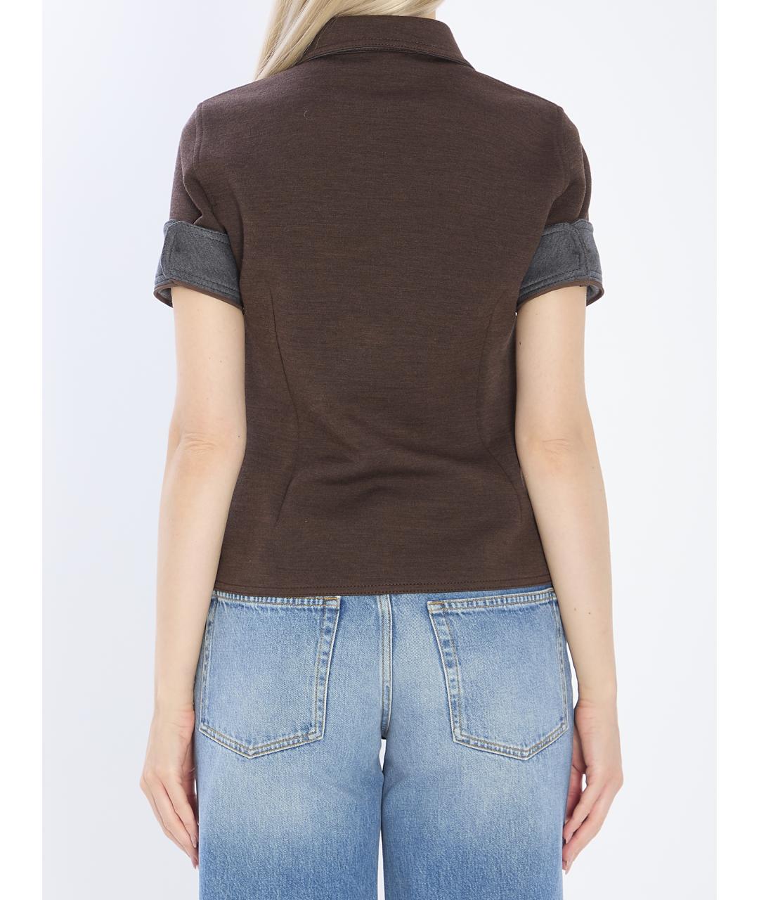 GUCCI Коричневая шерстяная рубашка, фото 5