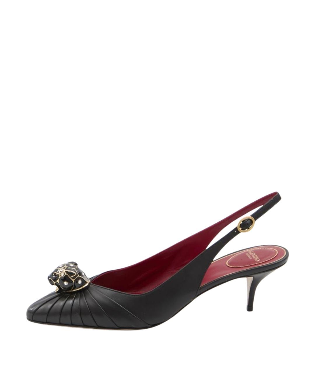 VALENTINO Черные кожаные туфли, фото 2