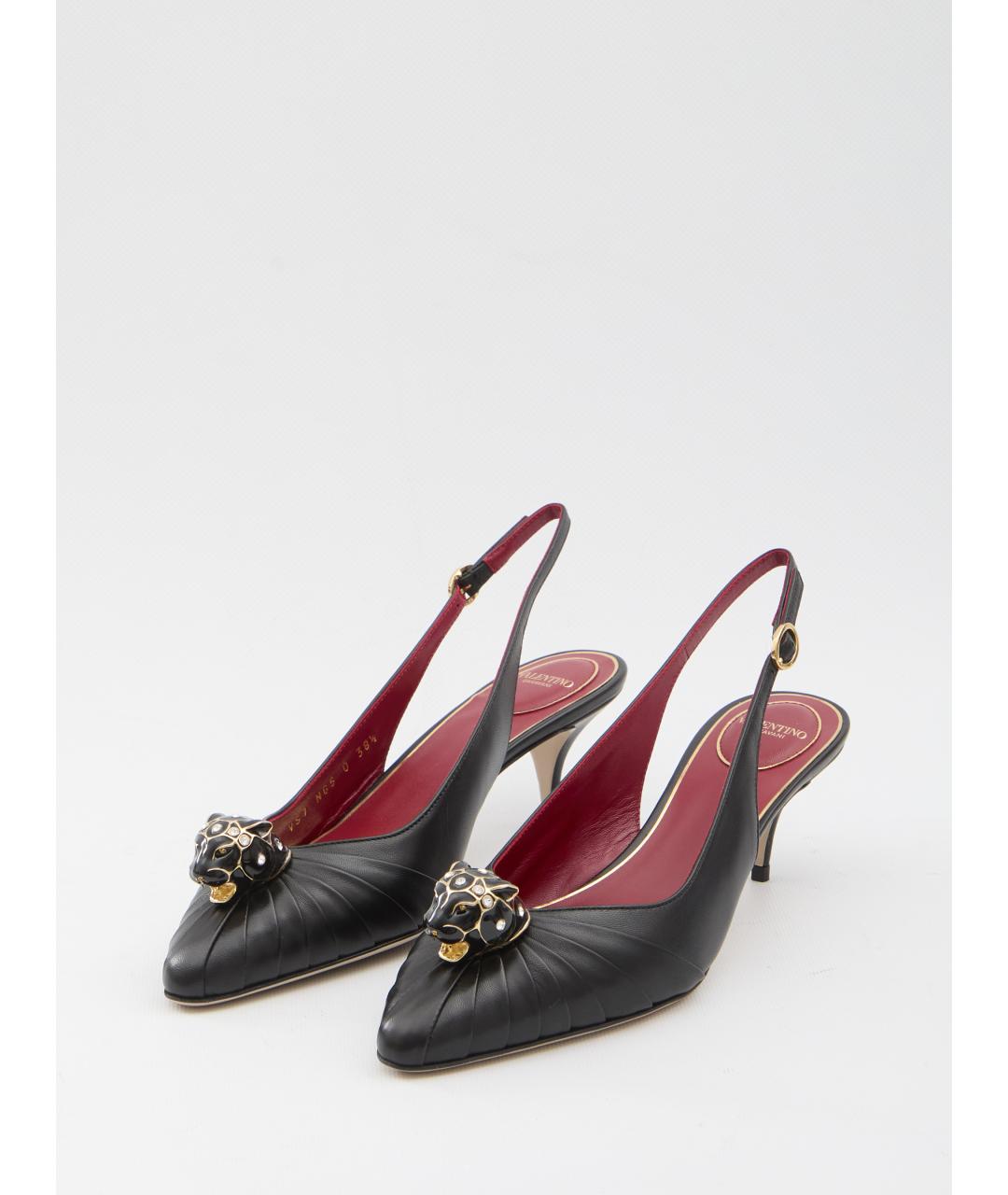 VALENTINO Черные кожаные туфли, фото 3