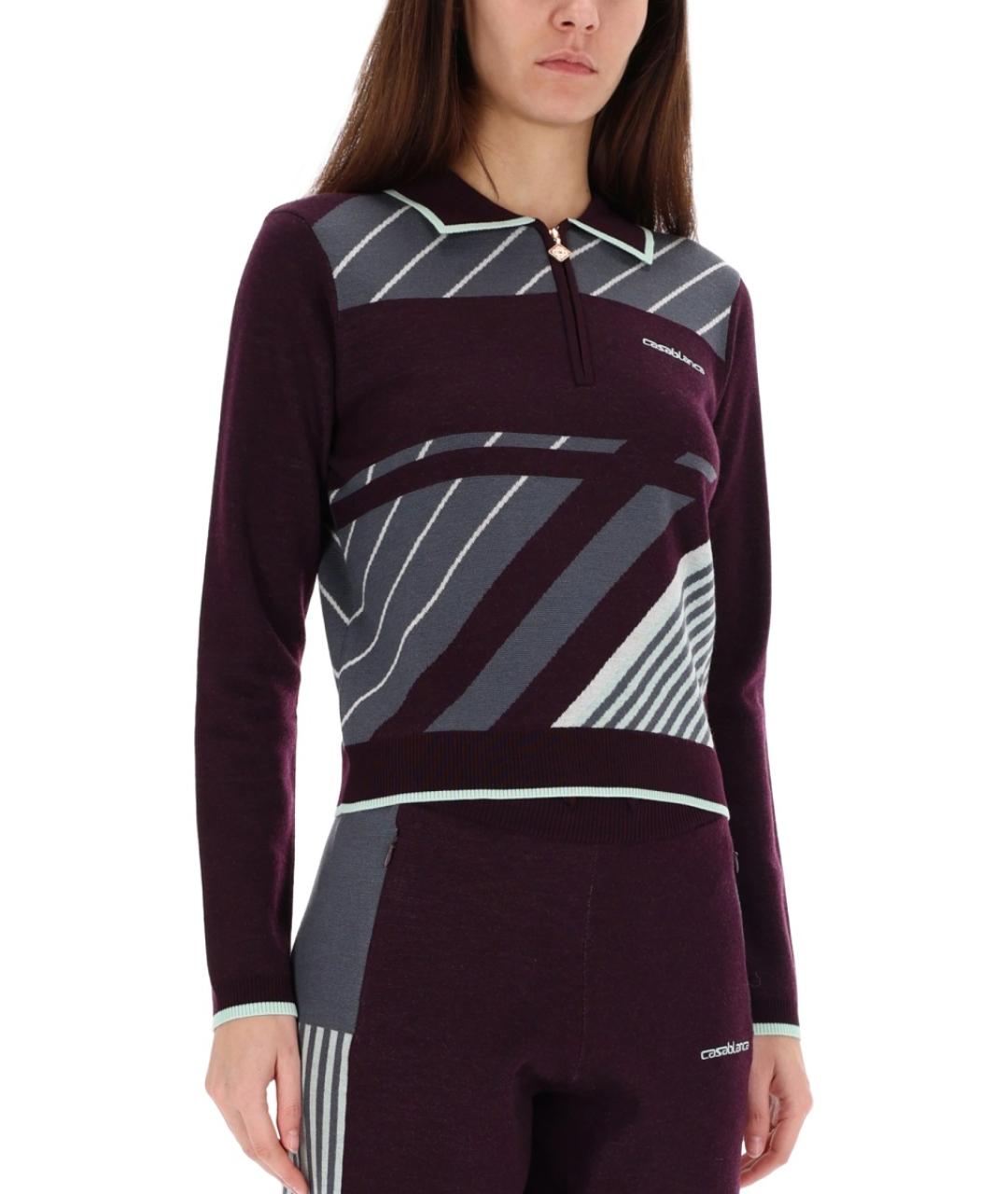 CASABLANCA Фиолетовая шерстяная водолазка, фото 4