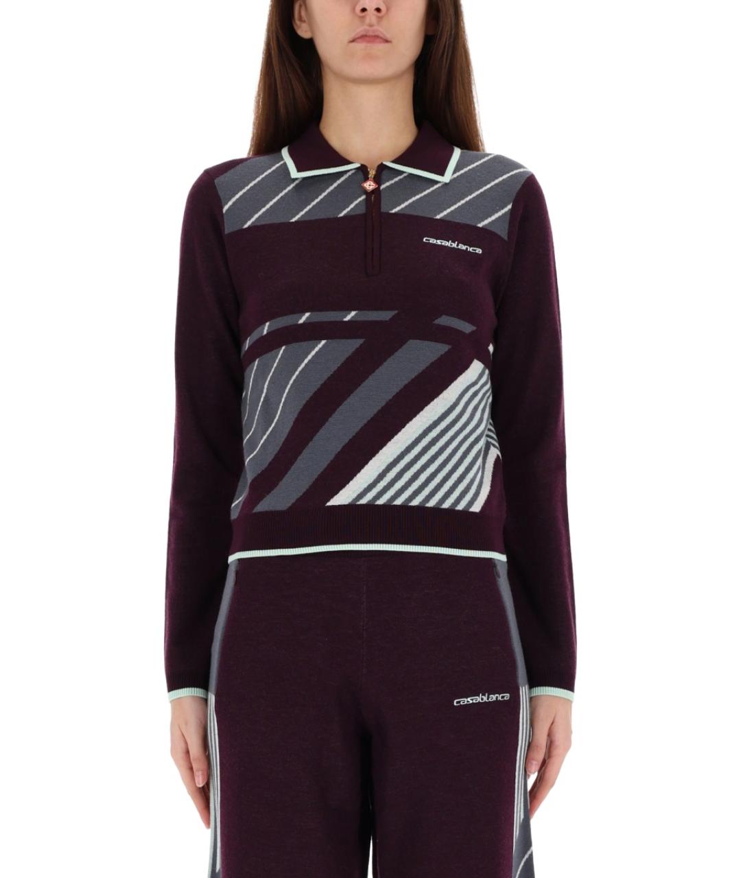 CASABLANCA Фиолетовая шерстяная водолазка, фото 5