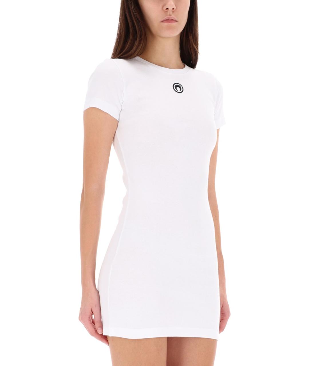 MARINE SERRE Белое хлопковое повседневное платье, фото 5