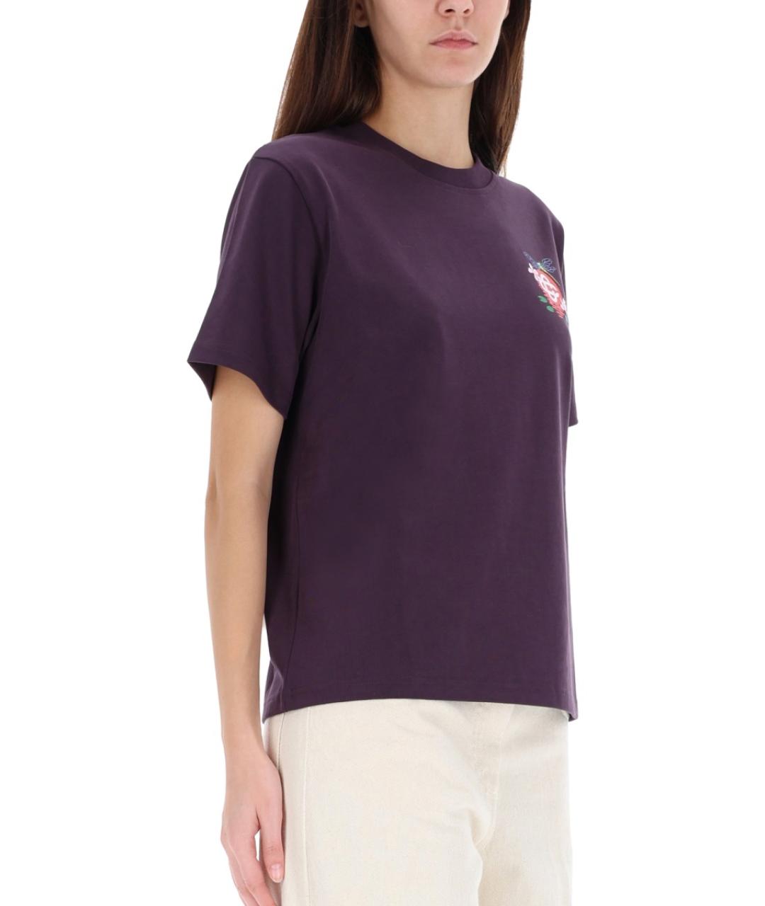 CASABLANCA Фиолетовая хлопковая футболка, фото 5
