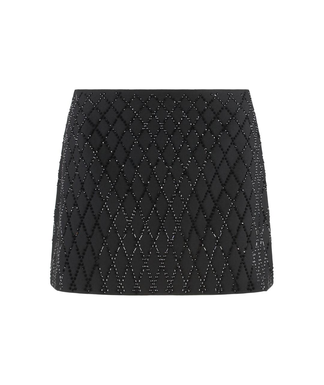 PINKO Черная полиэстеровая юбка мини, фото 1