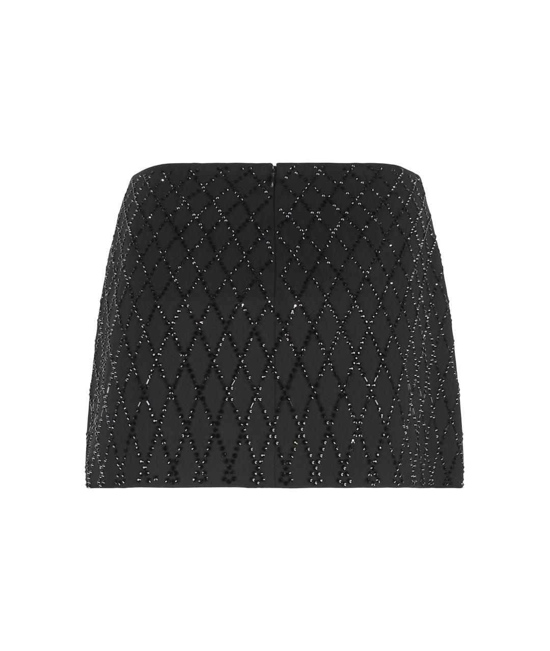 PINKO Черная полиэстеровая юбка мини, фото 2