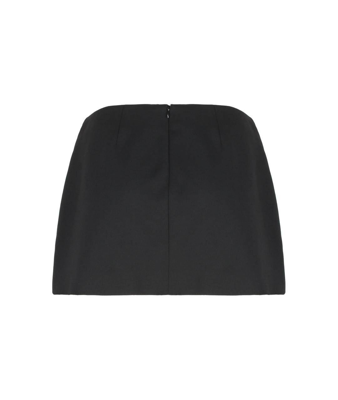 PINKO Черная полиэстеровая юбка мини, фото 2