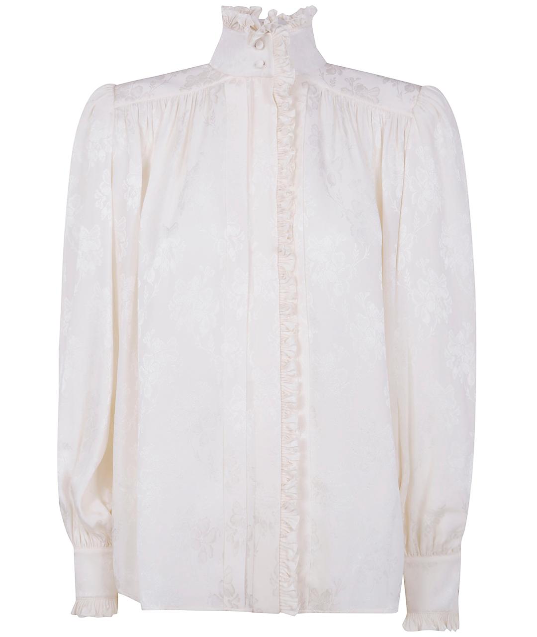 CHLOE Белая шелковая блузы, фото 1