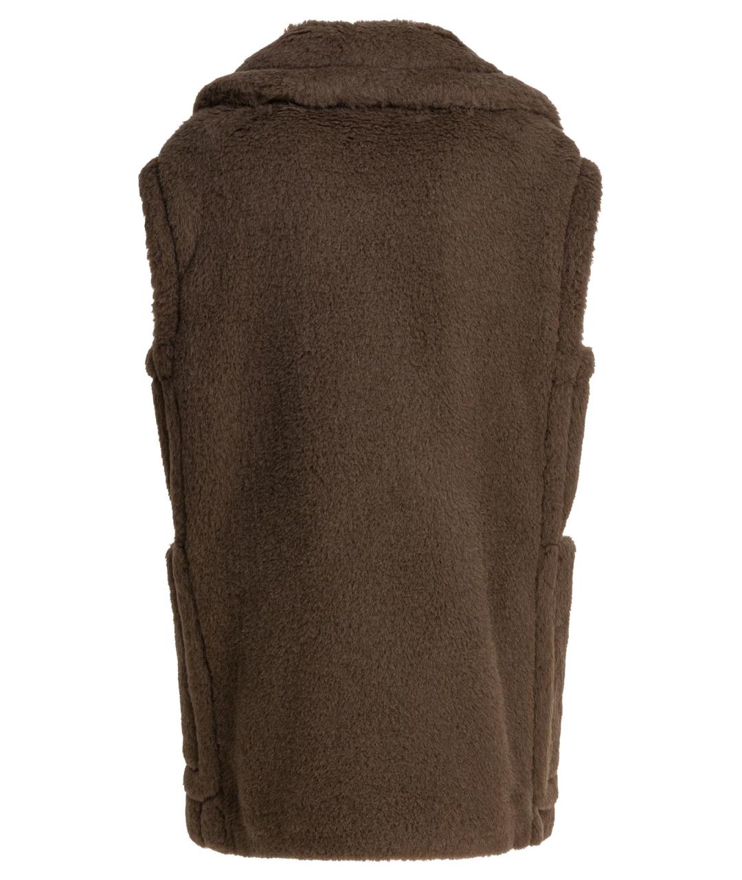 MAX MARA Коричневый шерстяной жилет, фото 2