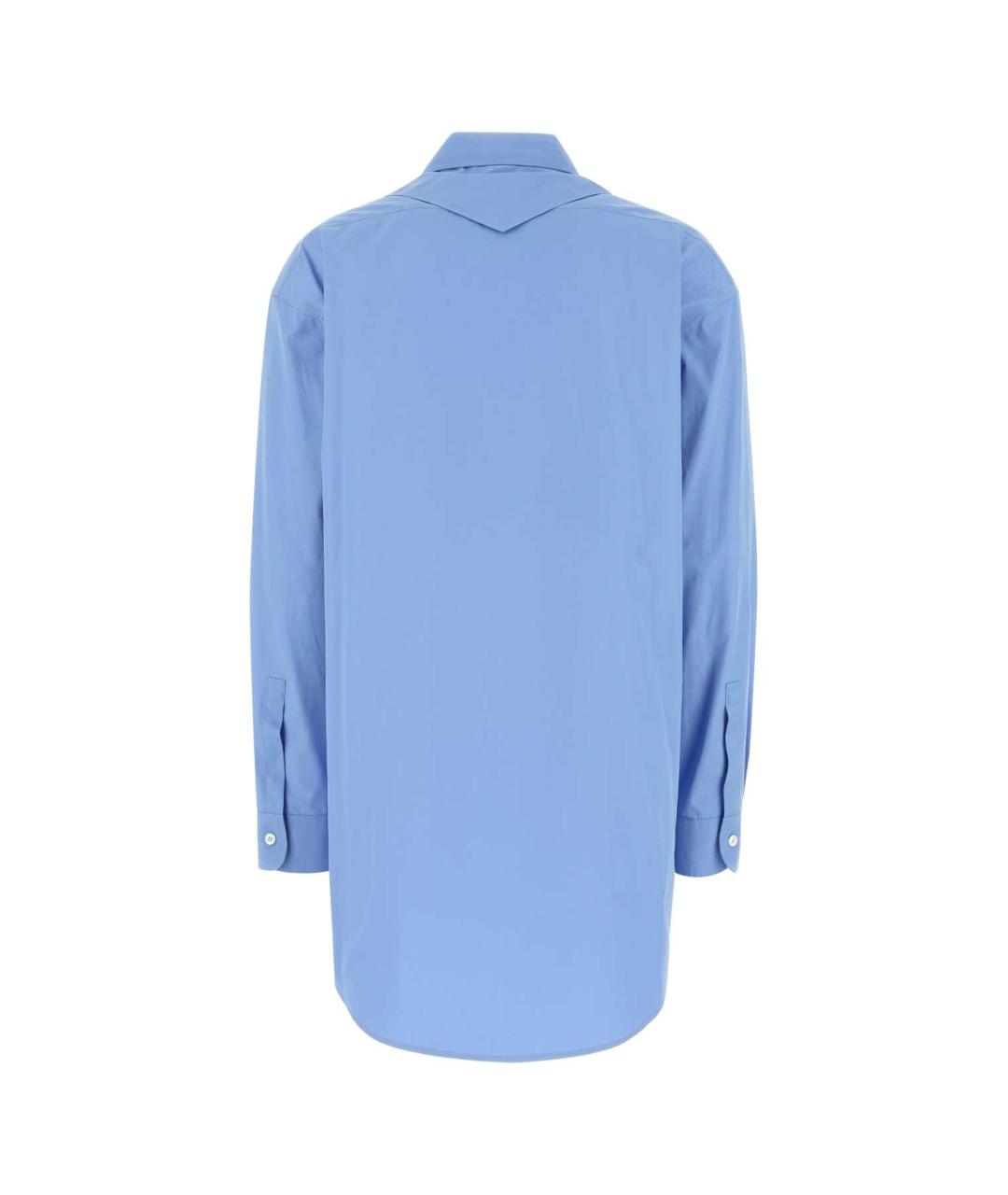 MIU MIU Голубая хлопковая рубашка, фото 2