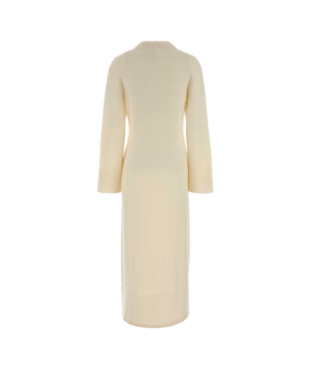 LOULOU STUDIO Бежевое шерстяное повседневное платье, фото 2