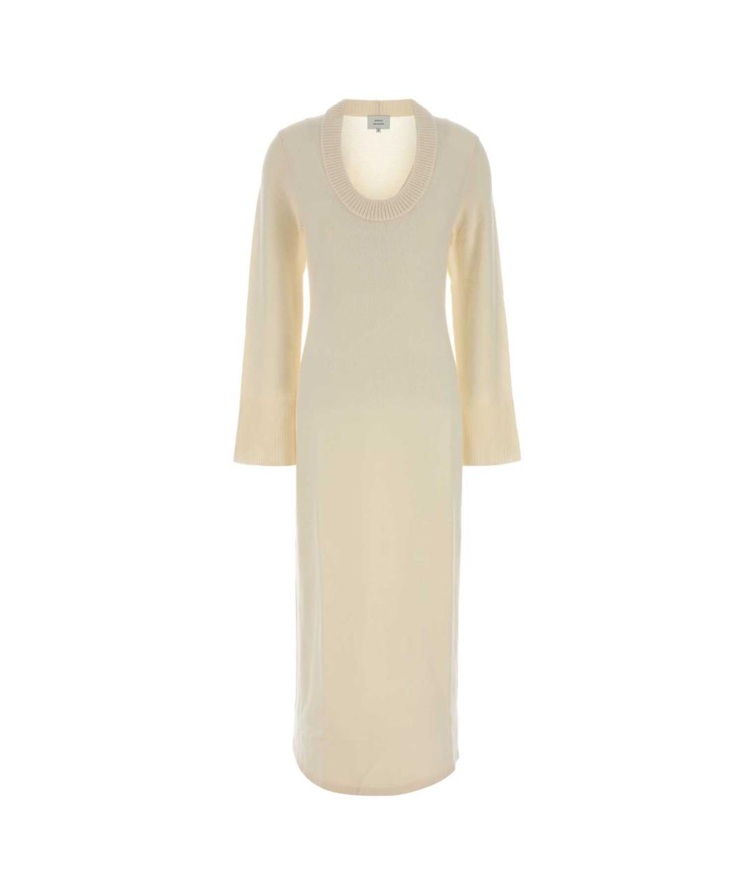LOULOU STUDIO Бежевое шерстяное повседневное платье, фото 1