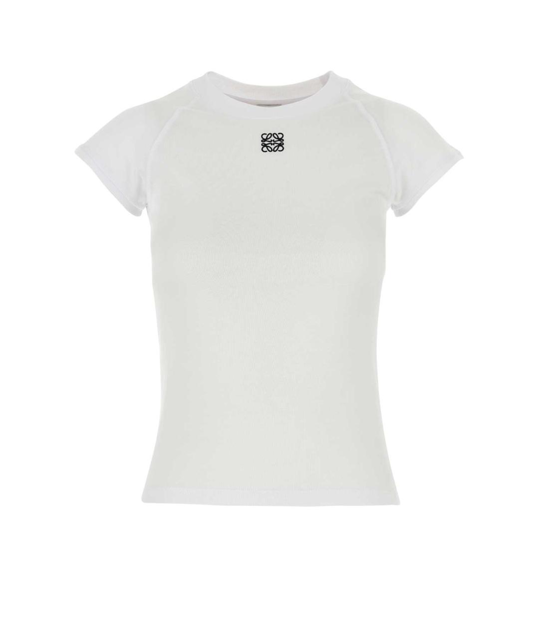 LOEWE Белая хлопковая футболка, фото 1