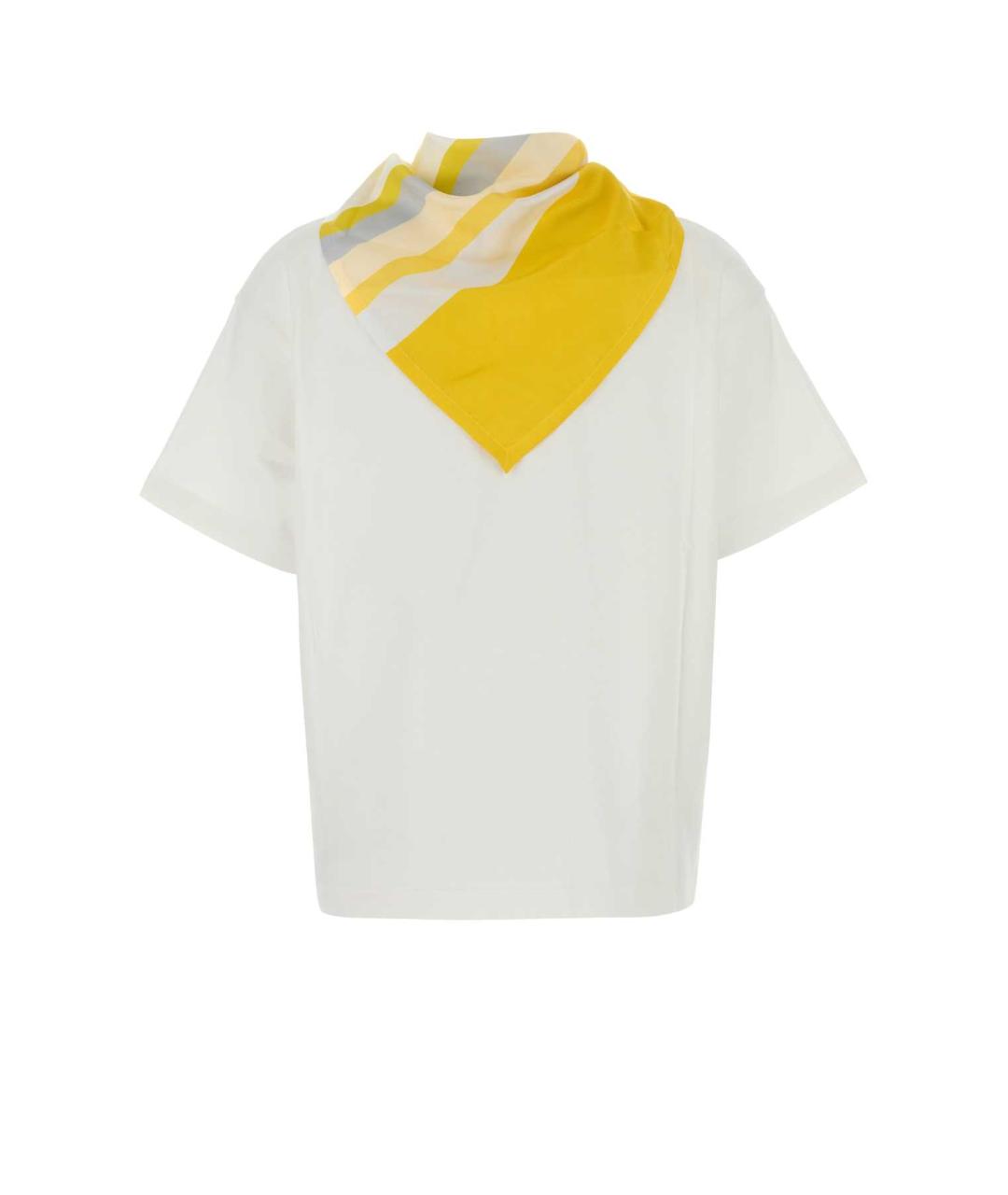 BOTTEGA VENETA Белая хлопковая футболка, фото 2