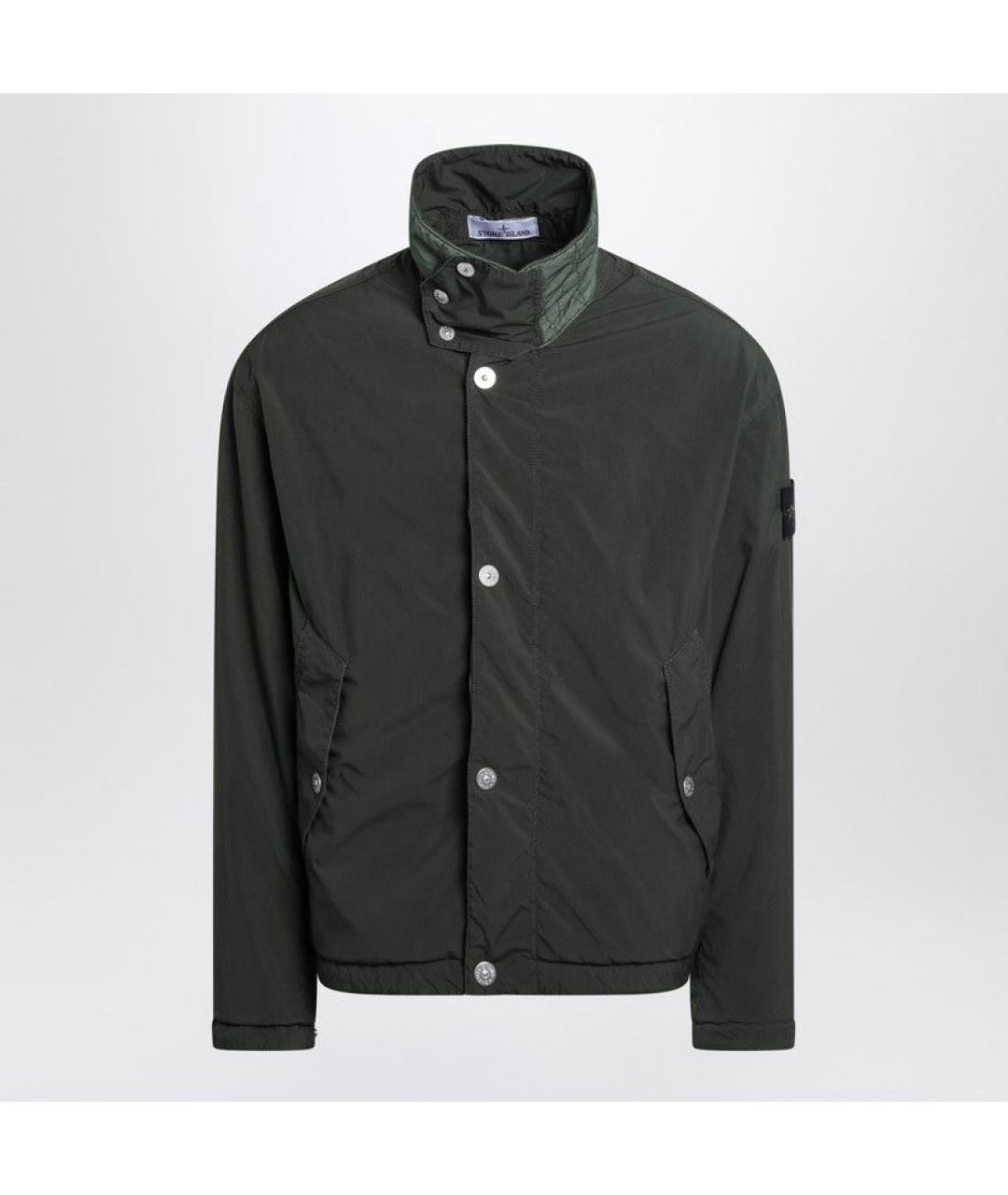 STONE ISLAND Зеленая полиэстеровая куртка, фото 2