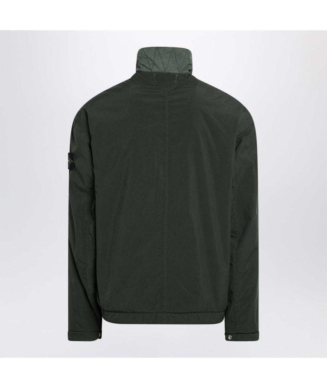 STONE ISLAND Зеленая полиэстеровая куртка, фото 3