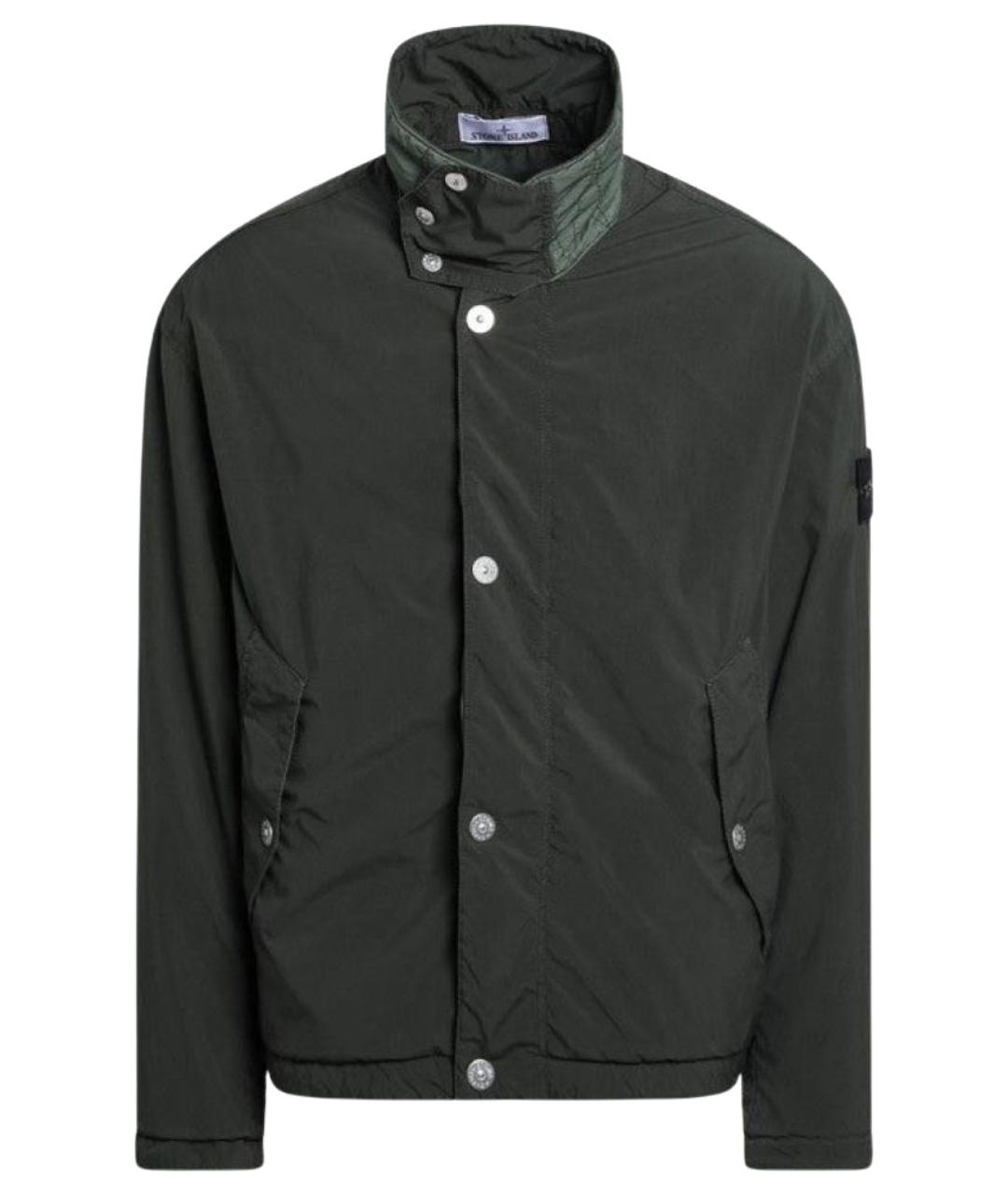STONE ISLAND Зеленая полиэстеровая куртка, фото 1