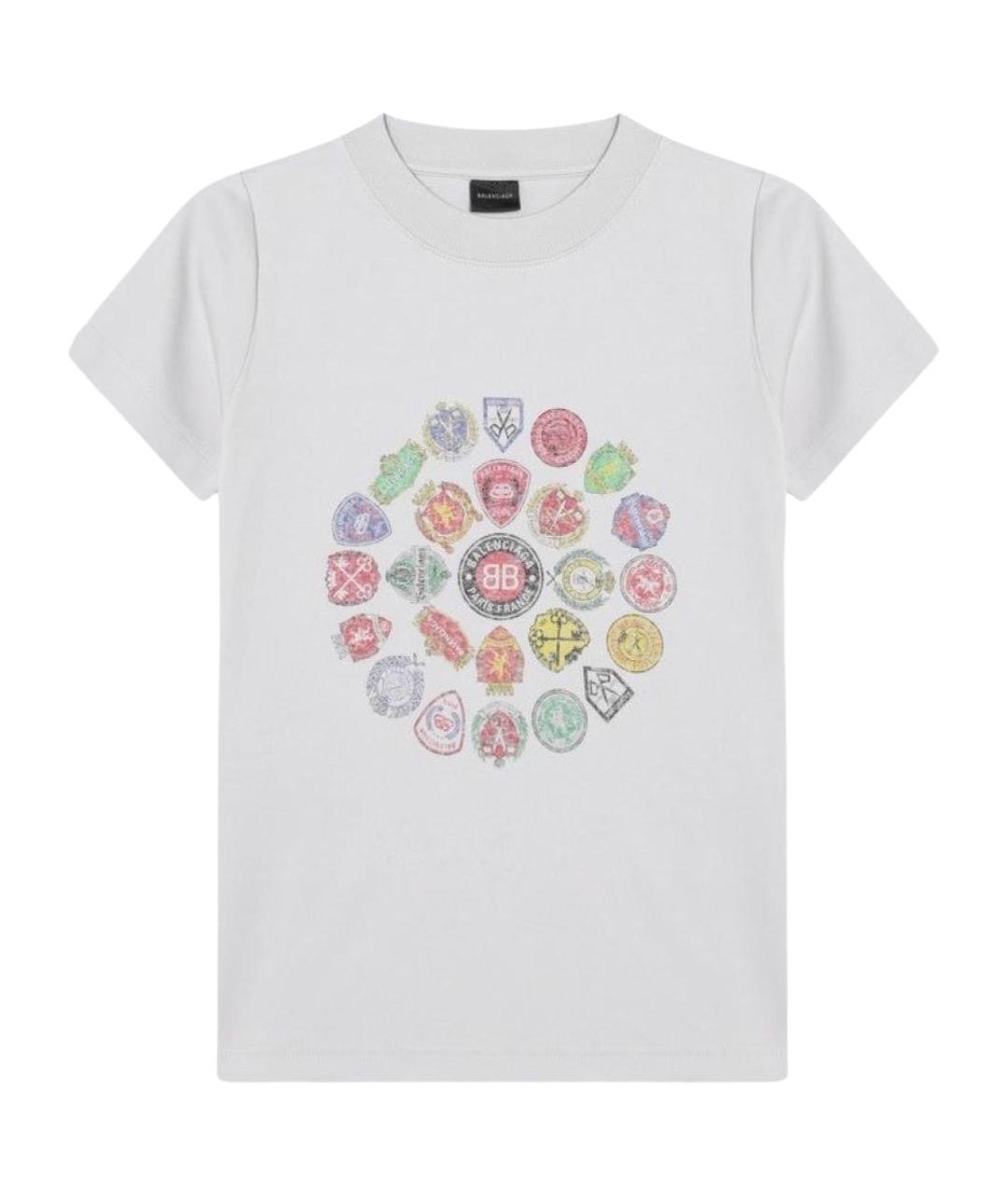 BALENCIAGA Белая хлопковая футболка, фото 1