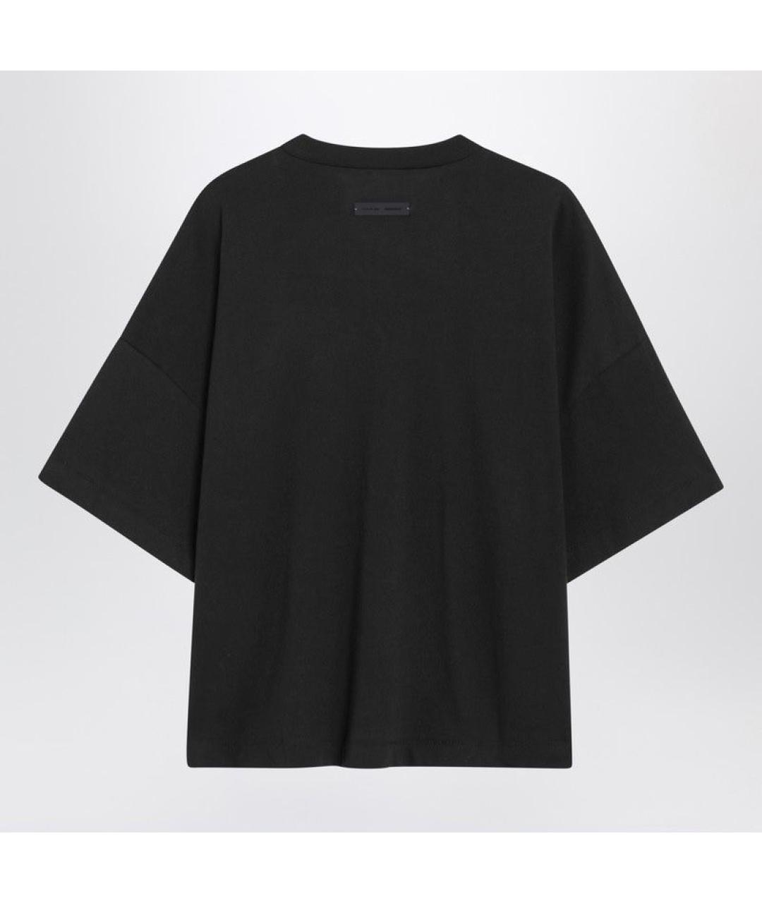 FEAR OF GOD ESSENTIALS Черная хлопковая футболка, фото 2