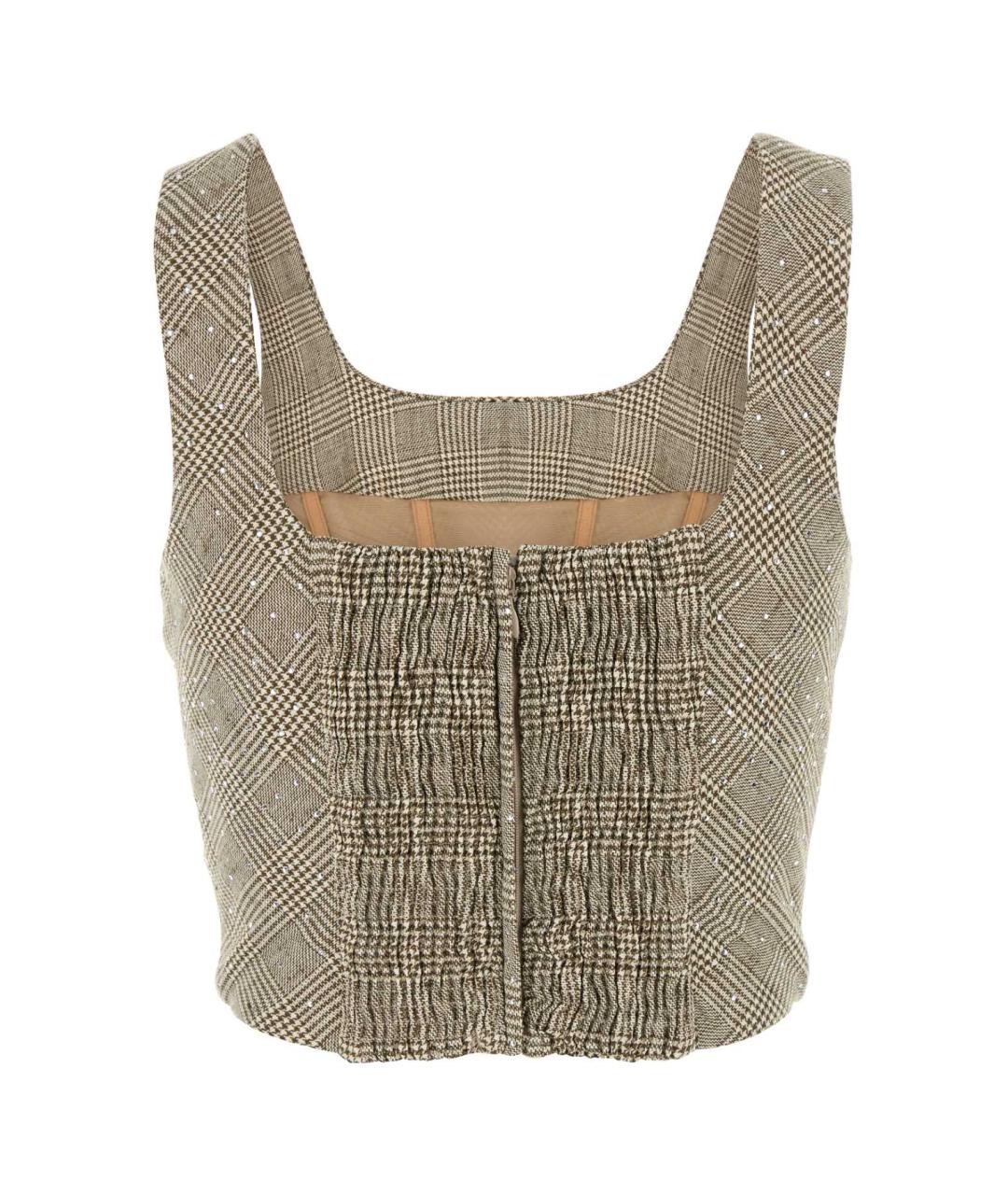 GIUSEPPE DI MORABITO Бежевый хлопко-эластановый корсет, фото 2