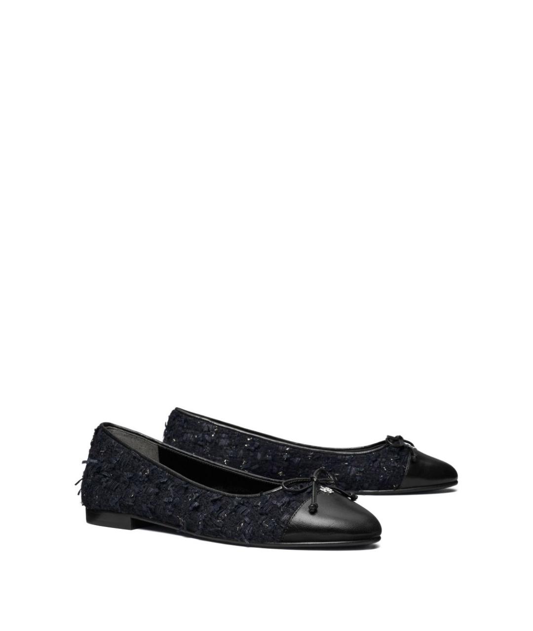 TORY BURCH Синие кожаные балетки, фото 2