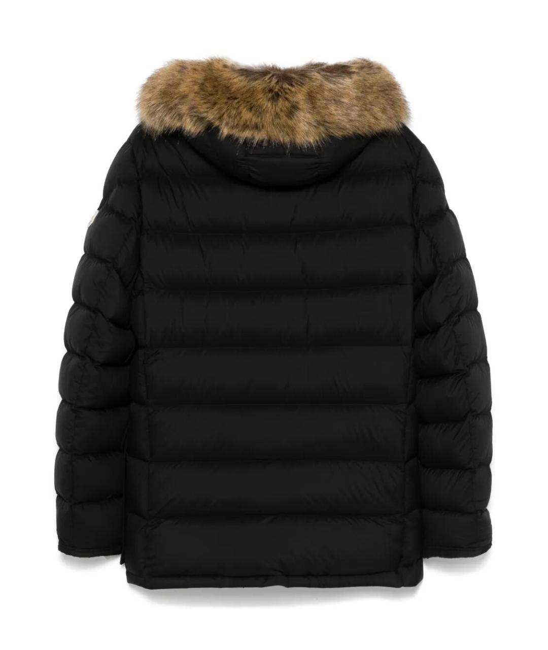 MONCLER Черная полиэстеровая парка, фото 2