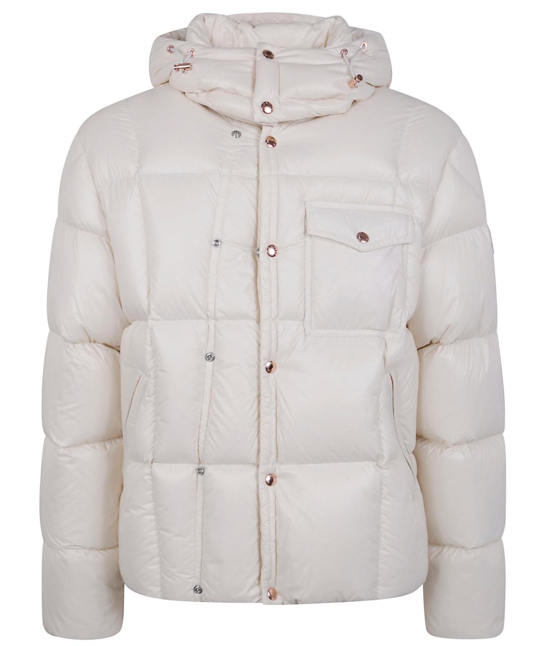 MONCLER Белая полиамидовая куртка, фото 1