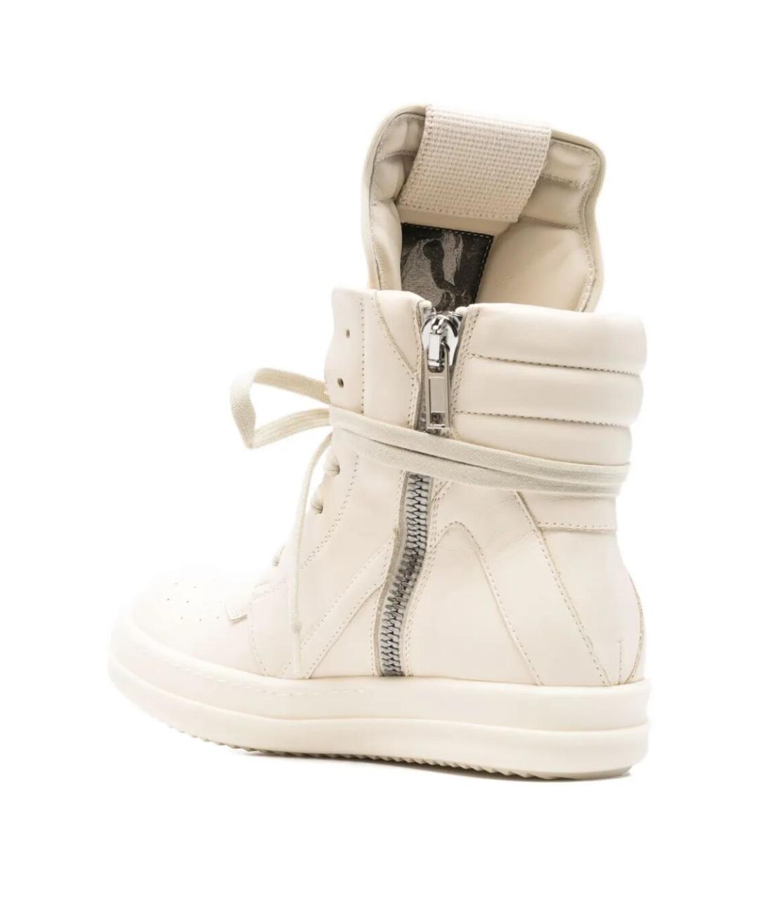RICK OWENS Белые кожаные кроссовки, фото 2