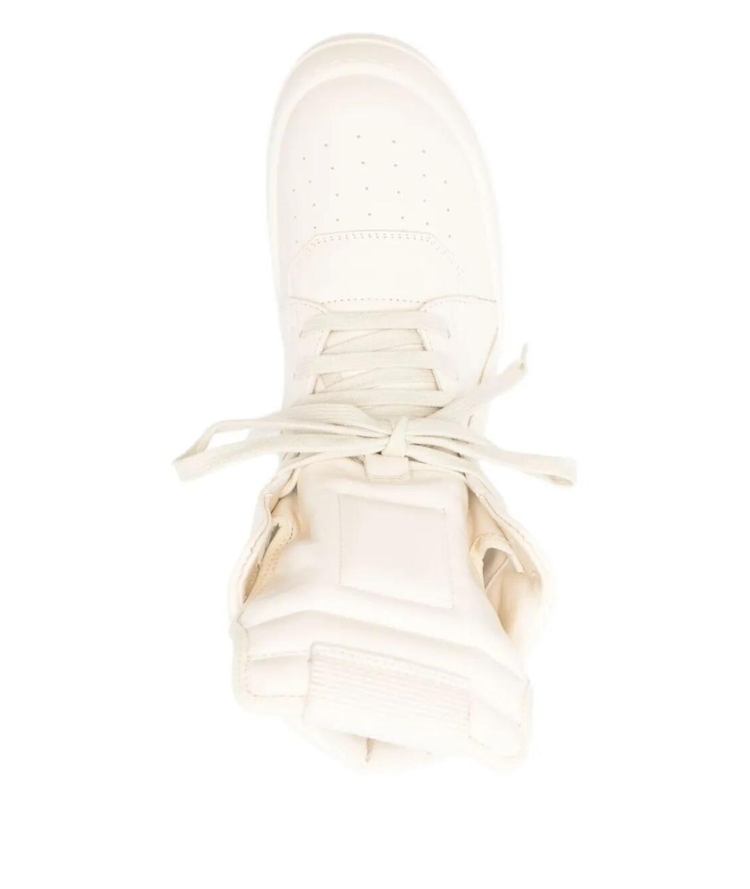 RICK OWENS Белые кожаные кроссовки, фото 4