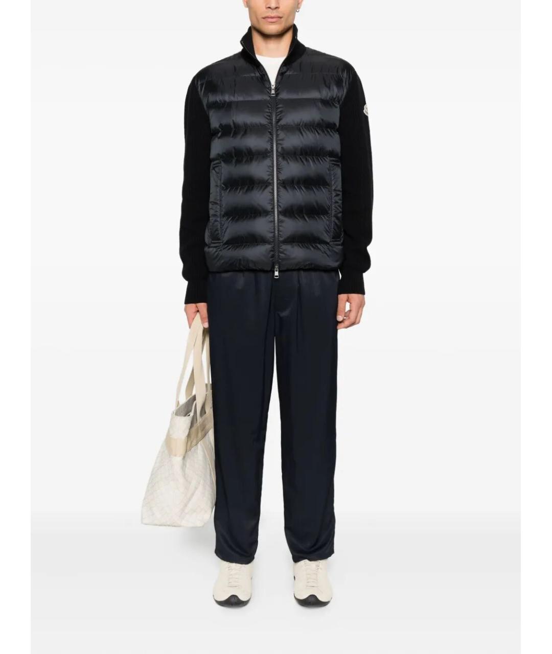 MONCLER Черный кашемировый кардиган, фото 3