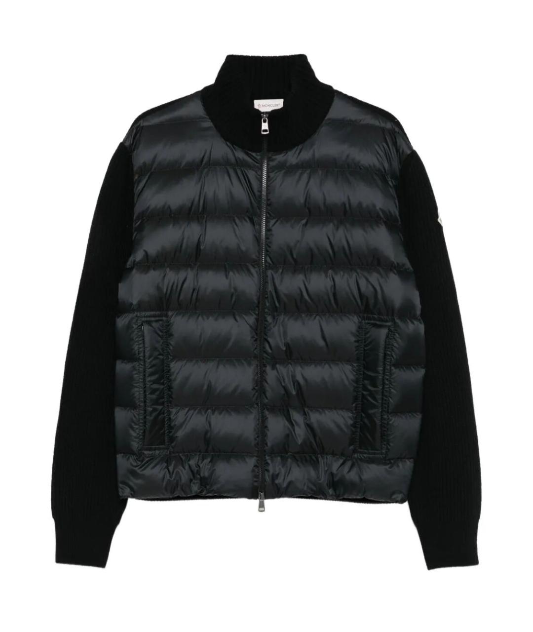 MONCLER Черный кашемировый кардиган, фото 1