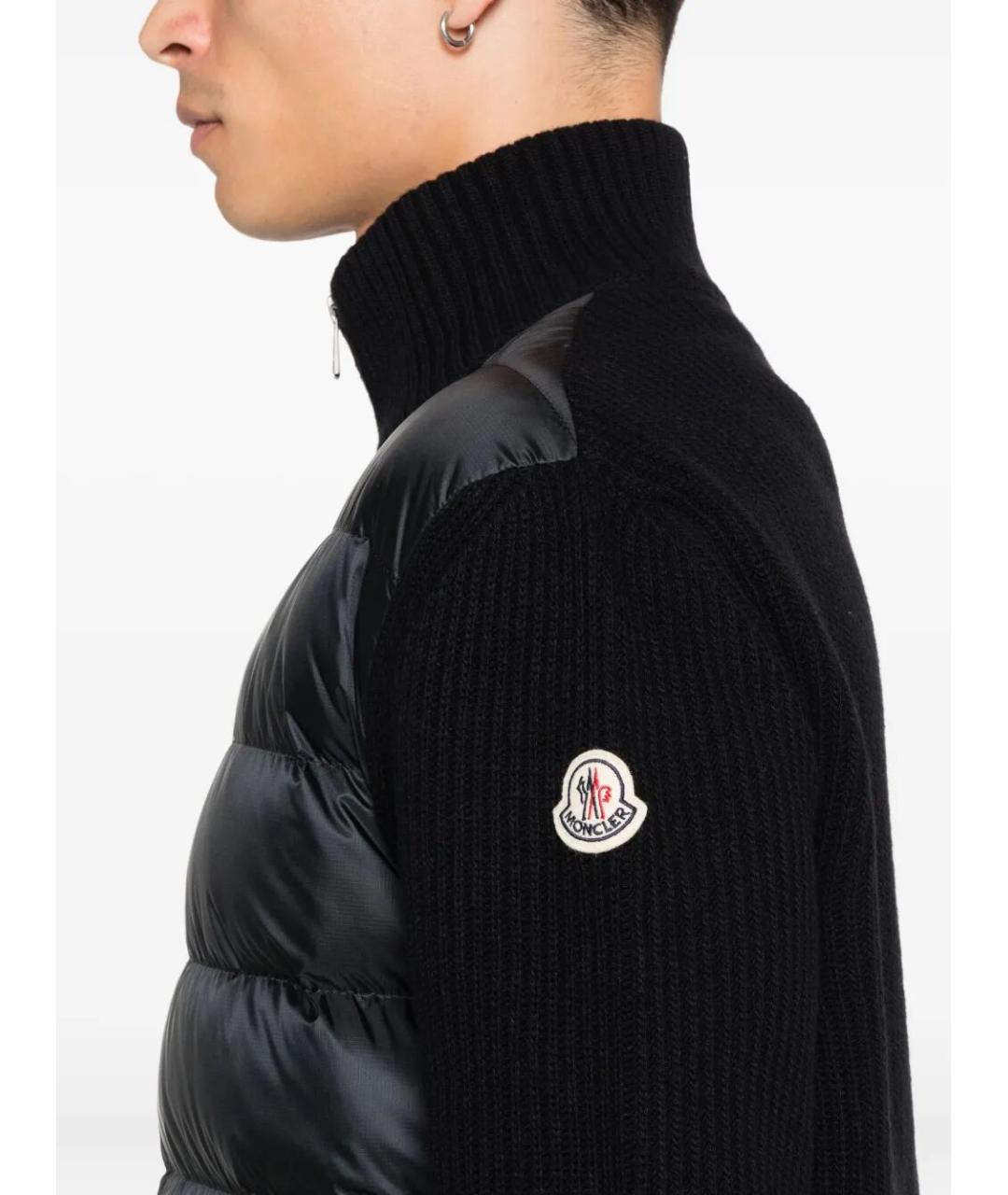 MONCLER Черный кашемировый кардиган, фото 2