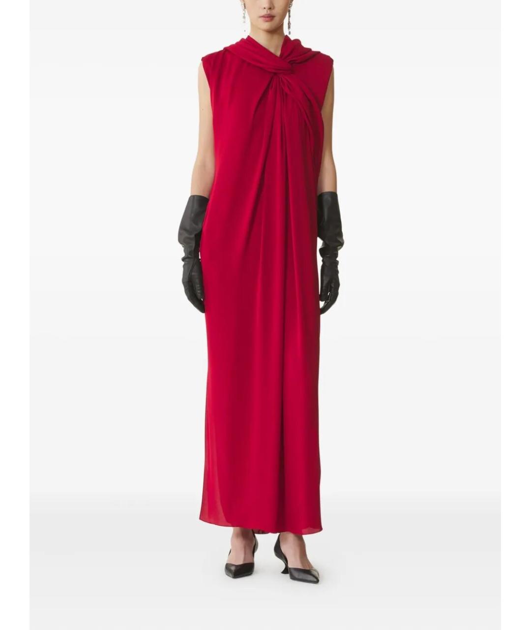LANVIN Красное полиэстеровое вечернее платье, фото 5