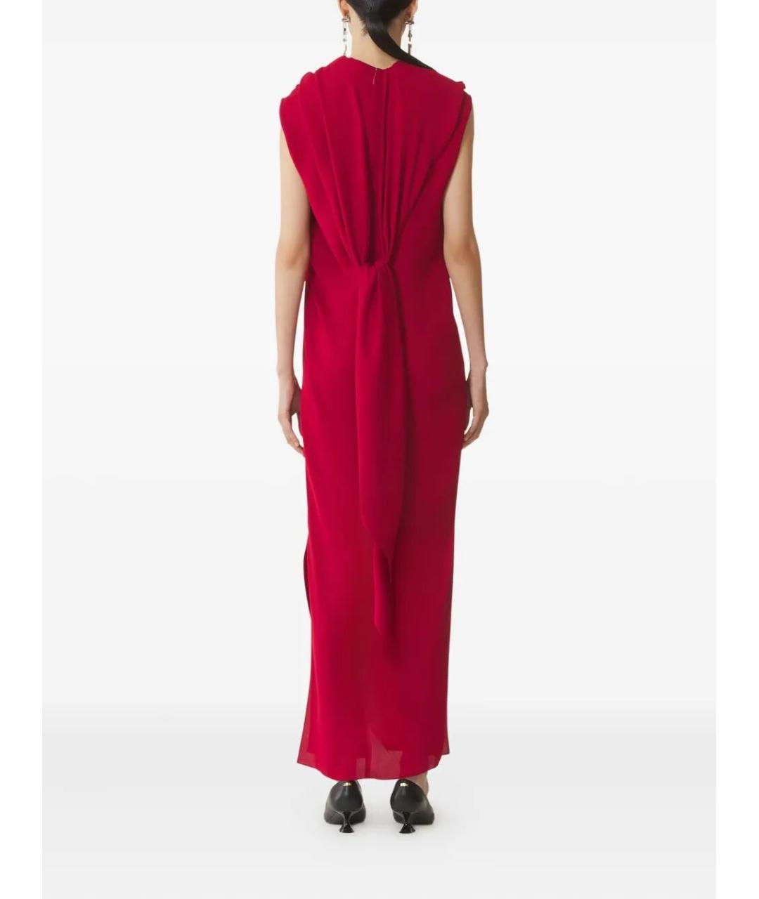 LANVIN Красное полиэстеровое вечернее платье, фото 4