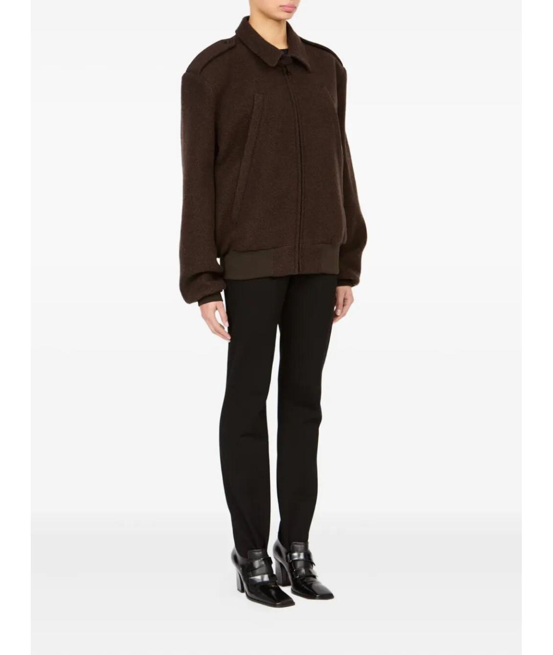 MM6 MAISON MARGIELA Коричневая шерстяная куртка, фото 3