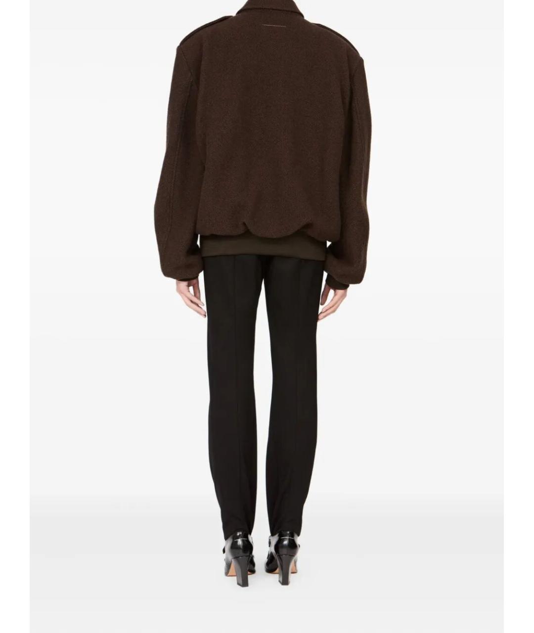 MM6 MAISON MARGIELA Коричневая шерстяная куртка, фото 2