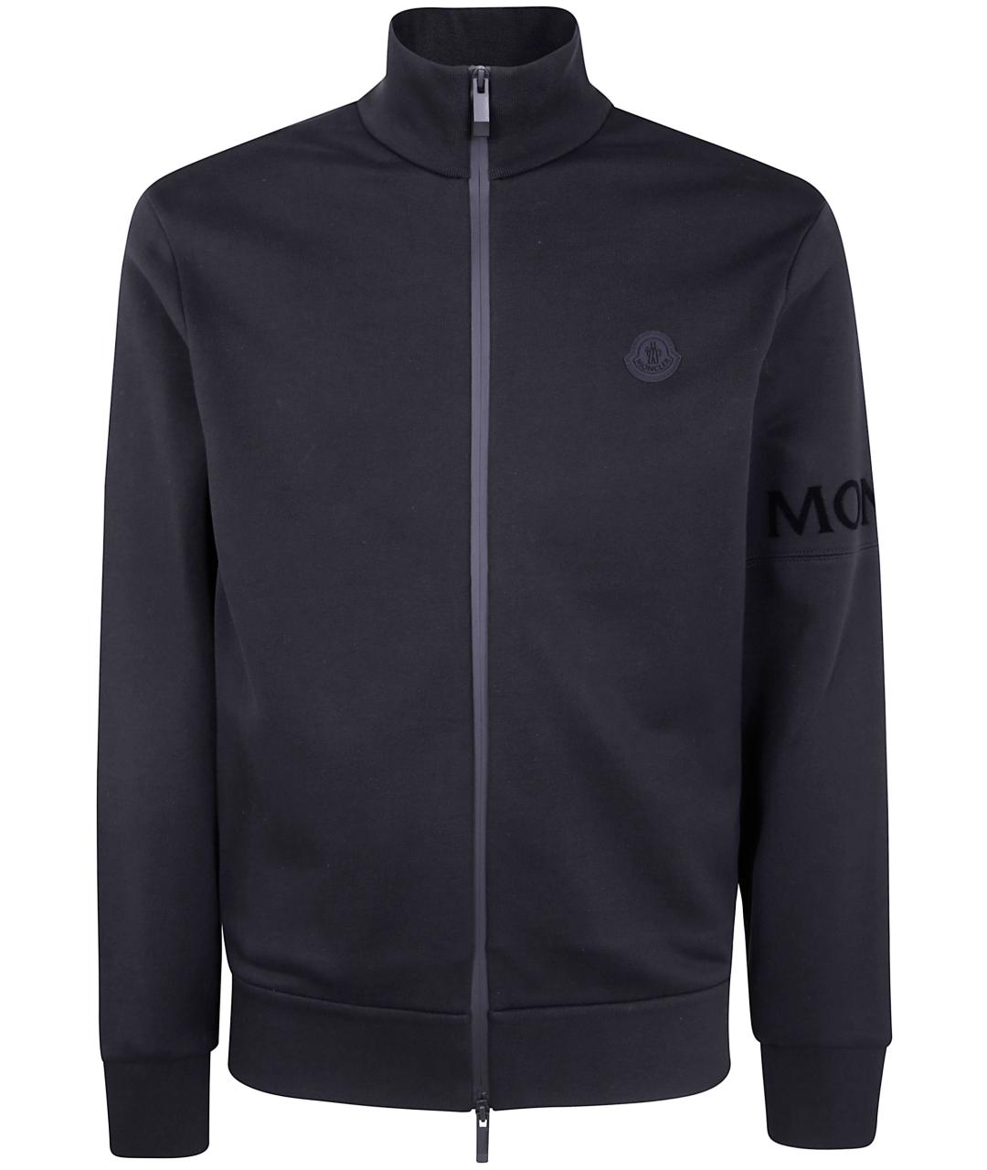 MONCLER Черный хлопковый кардиган, фото 1