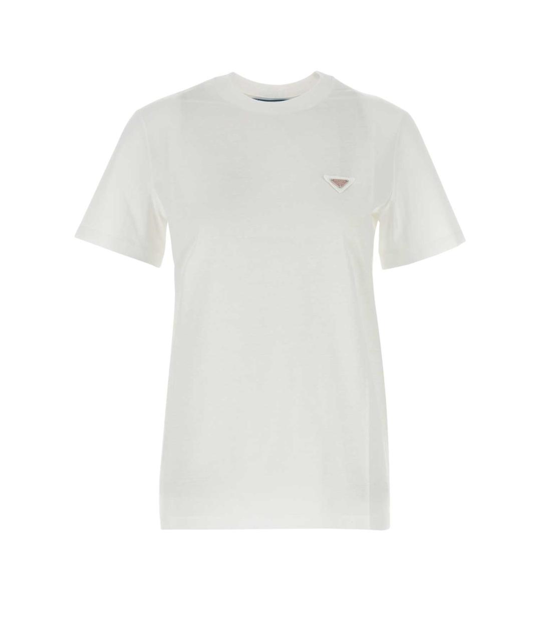 PRADA Белая хлопковая футболка, фото 1