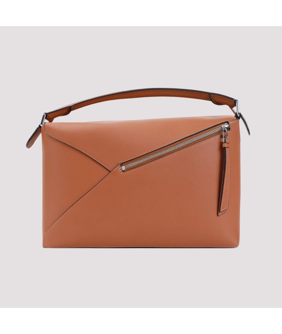 LOEWE Бежевая кожаная сумка на плечо, фото 2