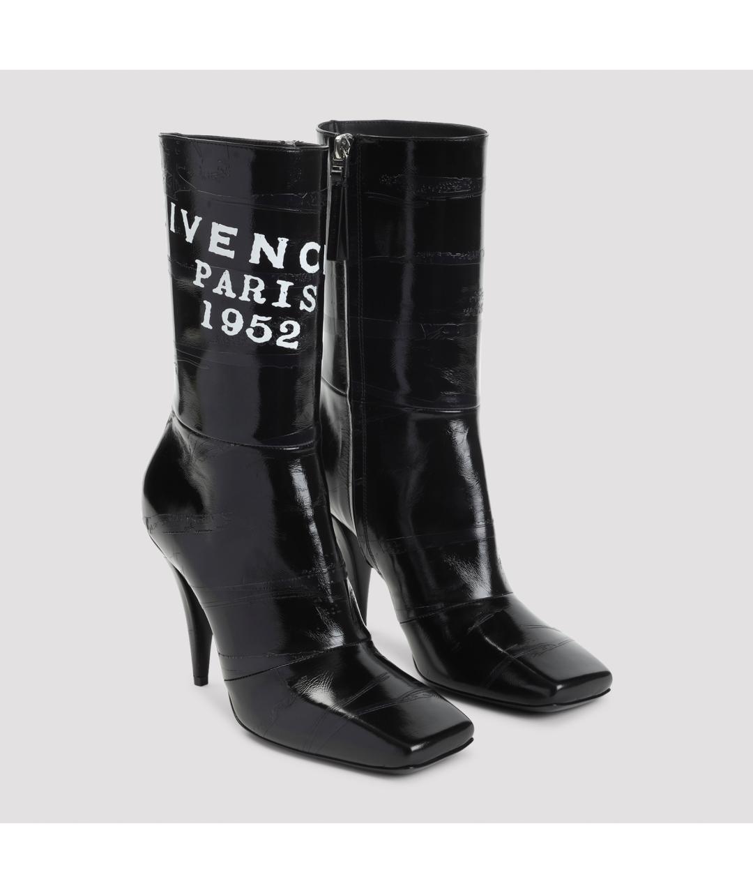 GIVENCHY Черные кожаные сапоги, фото 3