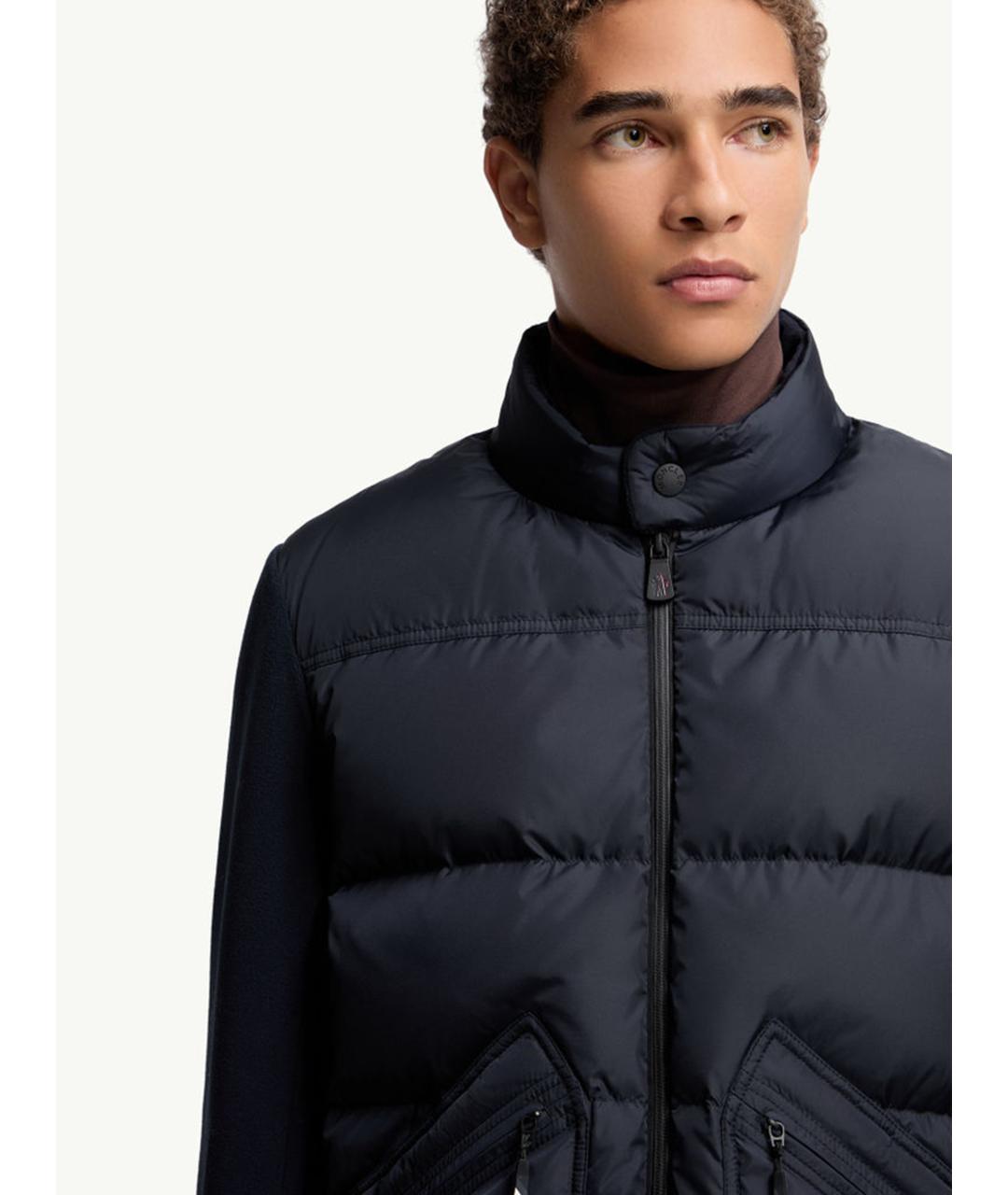 MONCLER Синий полиэстеровый кардиган, фото 5