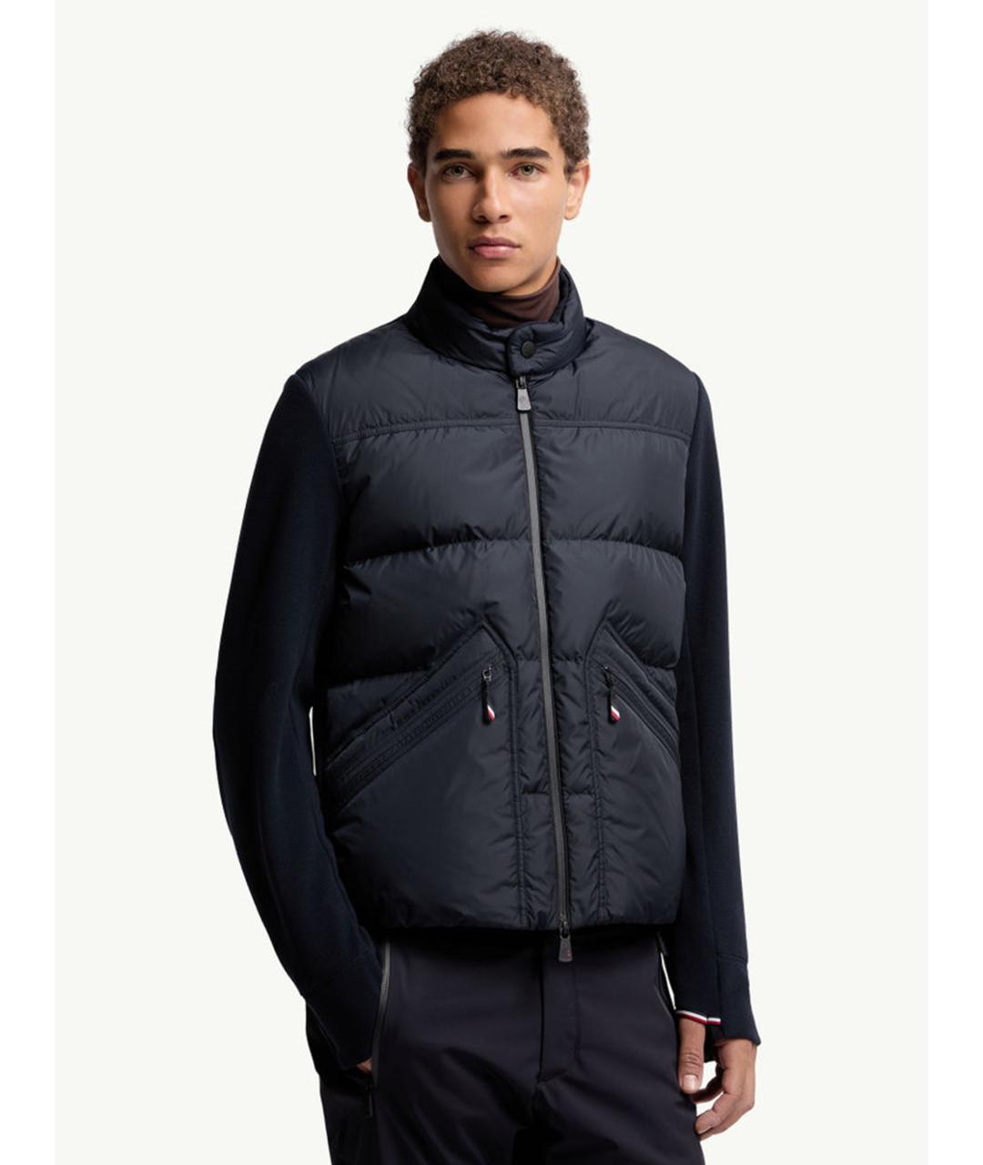 MONCLER Синий полиэстеровый кардиган, фото 3