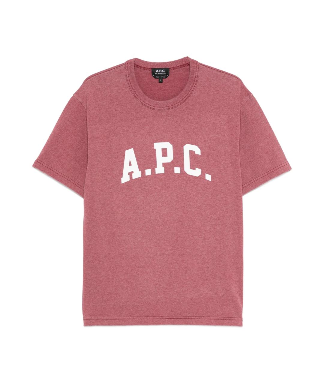 A.P.C. Красная хлопковая футболка, фото 1
