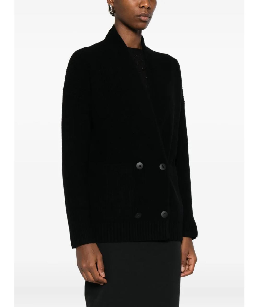 MAX MARA STUDIO Черный шерстяной кардиган, фото 3