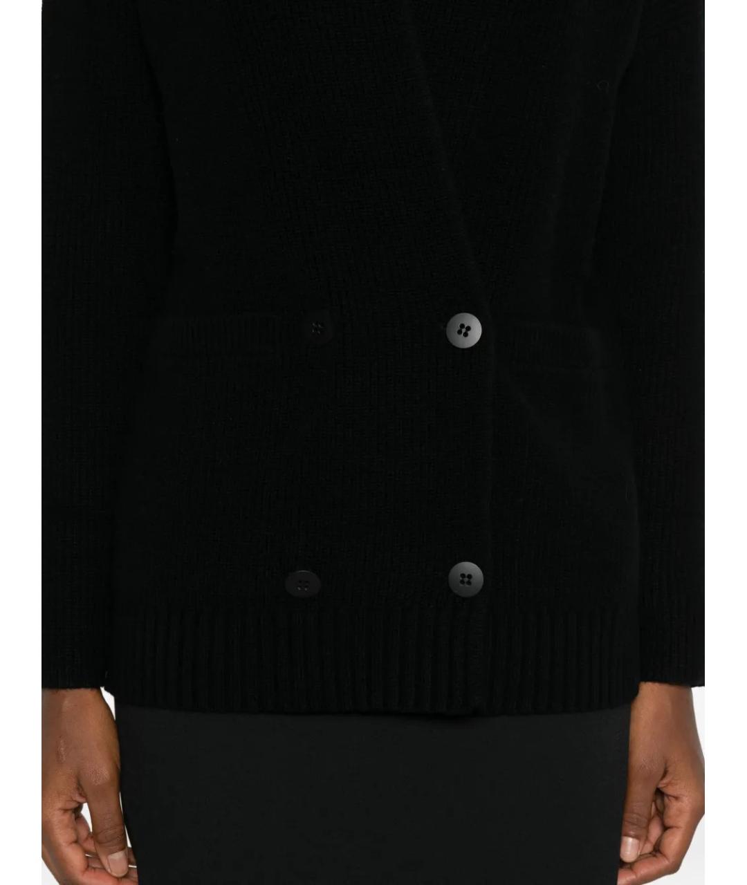 MAX MARA STUDIO Черный шерстяной кардиган, фото 5